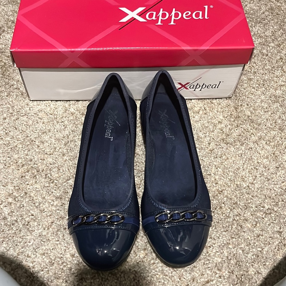 Navy blue flats